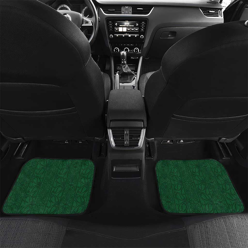 Maori Wheku Meri Kirihimete Personalised Car Mats All Green Indigenous Maori Motif - Polynesian Pride