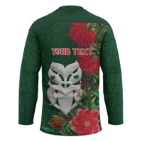 Maori Wheku Meri Kirihimete Personalised Hockey Jersey All Green Indigenous Maori Motif - Polynesian Pride