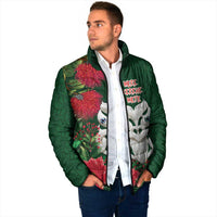 Maori Wheku Meri Kirihimete Personalised Padded Jacket All Green Indigenous Maori Motif - Polynesian Pride
