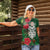 Maori Wheku Meri Kirihimete Personalised Women Polo Shirt All Green Indigenous Maori Motif - Polynesian Pride