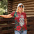 Maori Wheku Meri Kirihimete Personalised Women Polo Shirt All Red Indigenous Maori Motif - Polynesian Pride