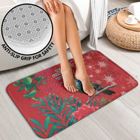 Tui Meri Kirihimete Personalised Bathroom Set Pohutukawa Flowers Red Motif - Polynesian Pride
