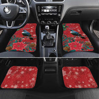 Tui Meri Kirihimete Personalised Car Mats Pohutukawa Flowers Red Motif - Polynesian Pride
