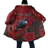 Tui Meri Kirihimete Personalised Cloak Pohutukawa Flowers Red Motif - Polynesian Pride