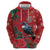 Tui Meri Kirihimete Personalised Hoodie Pohutukawa Flowers Red Motif - Polynesian Pride