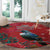 Tui Meri Kirihimete Personalised Round Carpet Pohutukawa Flowers Red Motif - Polynesian Pride