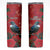 Tui Meri Kirihimete Personalised Skinny Tumbler Pohutukawa Flowers Red Motif - Polynesian Pride