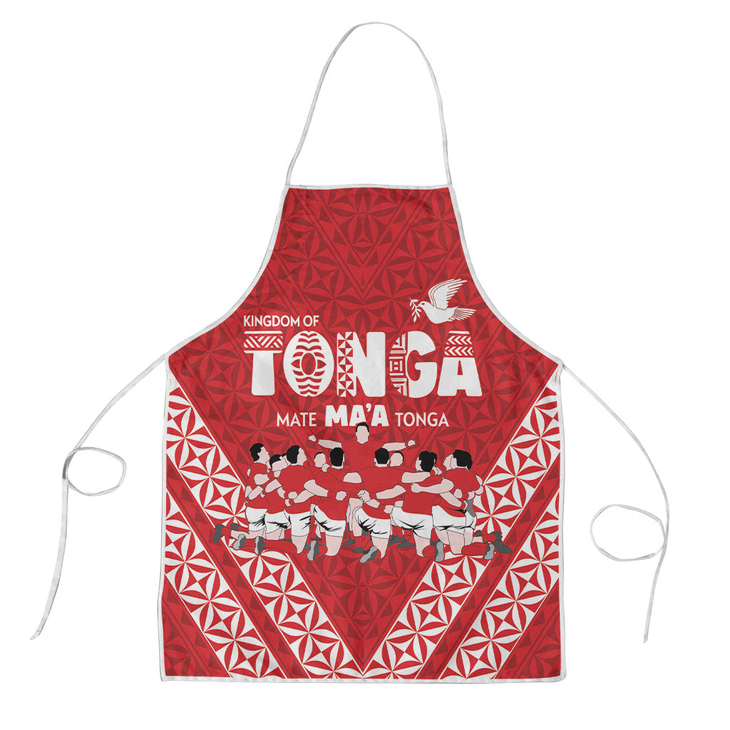 Mate Ma'a Tonga Apron Tongan Sipi Tau Ngatu Inspired Red LT9 Red - Polynesian Pride