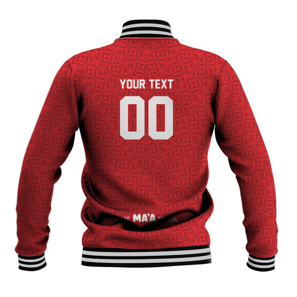 Mate Ma'a Tonga Custom Baseball Jacket Tongan Sipi Tau Ngatu Inspired Red LT9 - Polynesian Pride