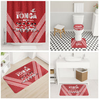 Mate Ma'a Tonga Bathroom Set Tongan Sipi Tau Ngatu Inspired Red LT9 - Polynesian Pride