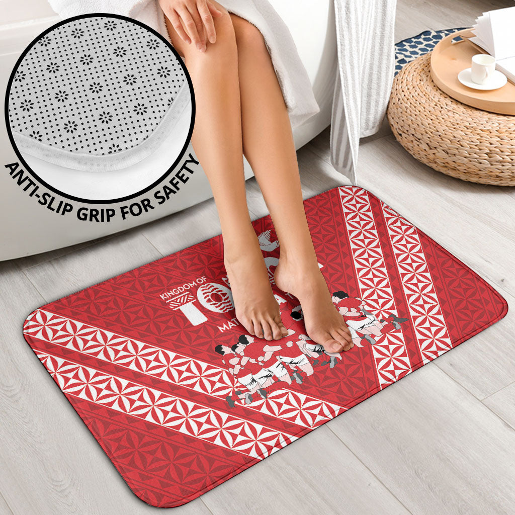 Mate Ma'a Tonga Bathroom Set Tongan Sipi Tau Ngatu Inspired Red LT9 - Polynesian Pride