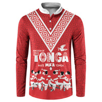 Mate Ma'a Tonga Custom Button Sweatshirt Tongan Sipi Tau Ngatu Inspired Red LT9 Red - Polynesian Pride