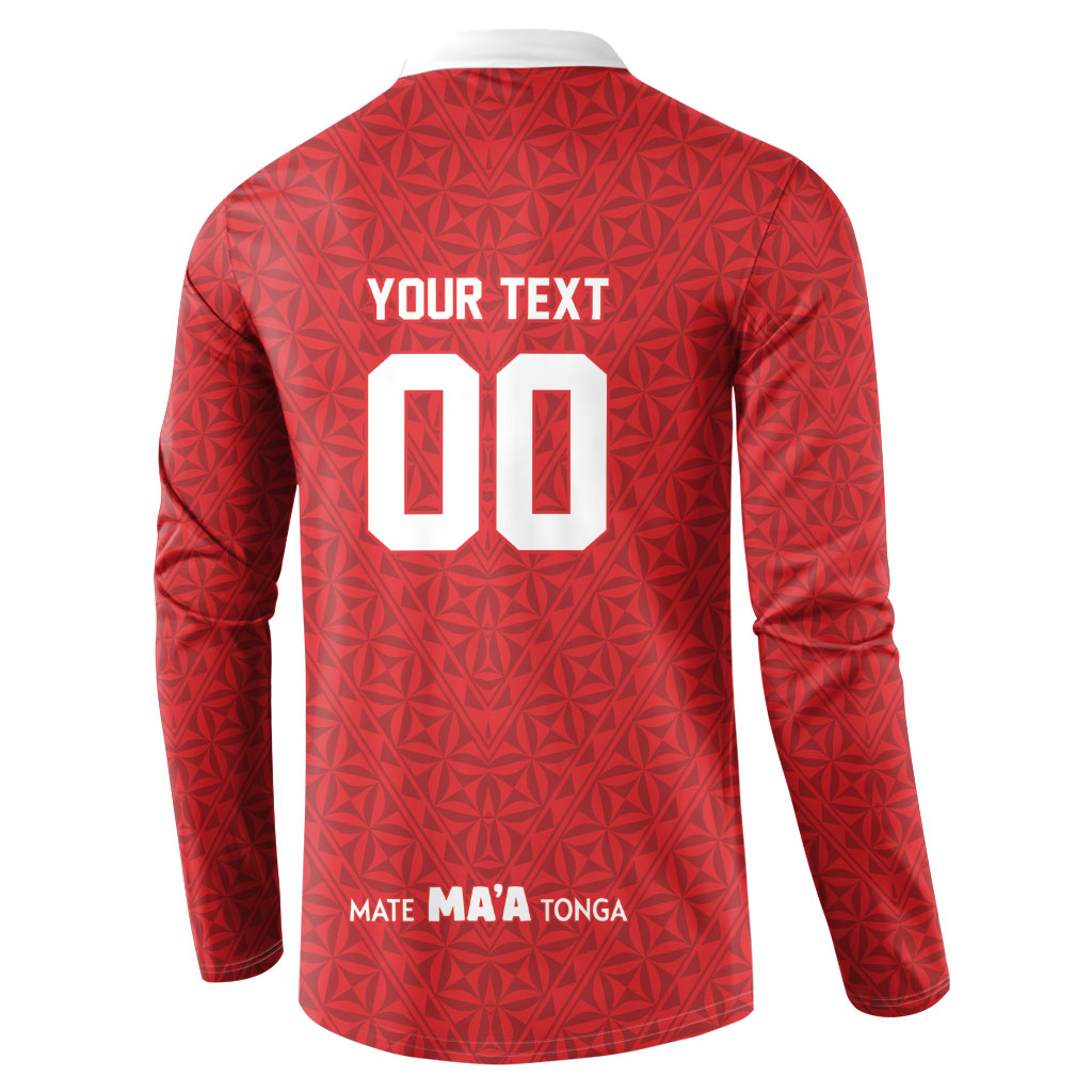 Mate Ma'a Tonga Custom Button Sweatshirt Tongan Sipi Tau Ngatu Inspired Red LT9 - Polynesian Pride