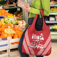 Mate Ma'a Tonga Grocery Bag Tongan Sipi Tau Ngatu Inspired Red LT9 - Polynesian Pride