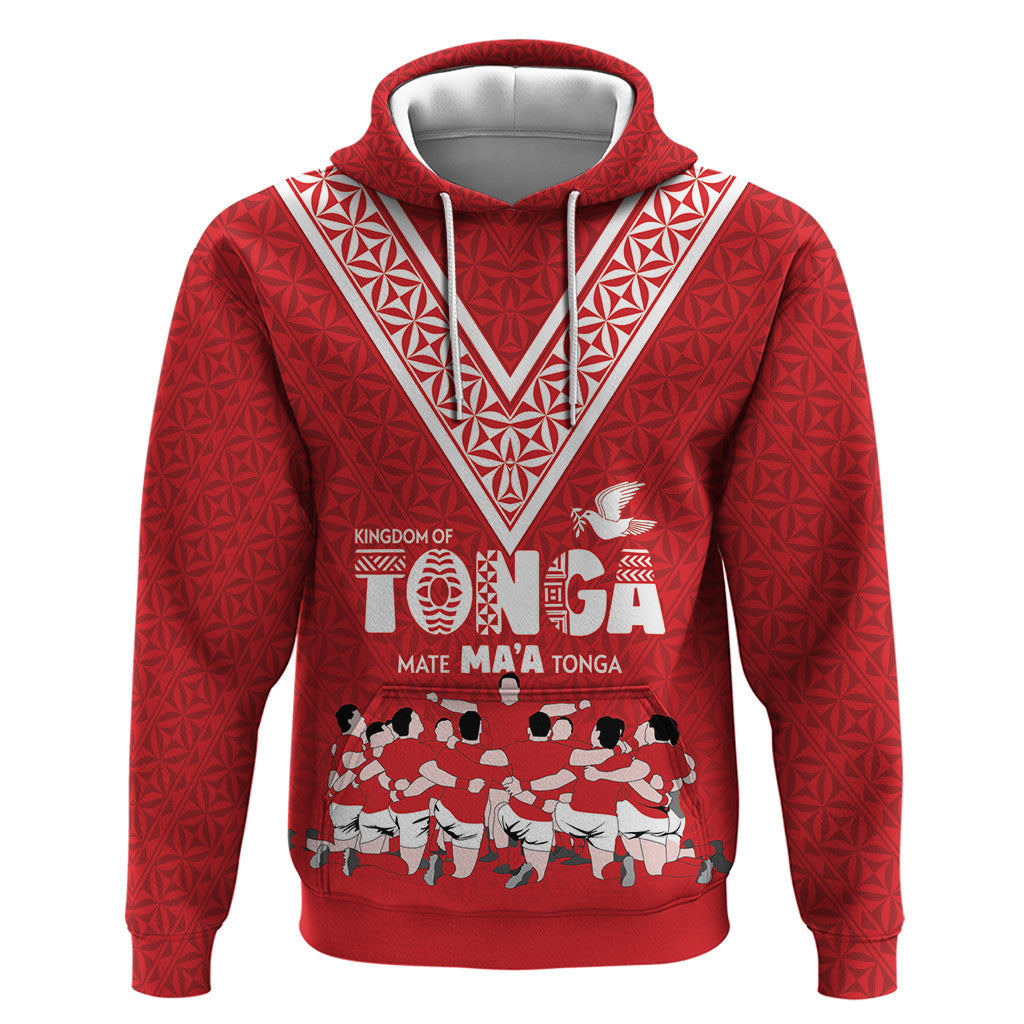 Mate Ma'a Tonga Custom Hoodie Tongan Sipi Tau Ngatu Inspired Red LT9 Pullover Hoodie Red - Polynesian Pride