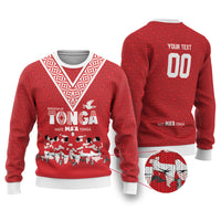 Mate Ma'a Tonga Custom Ugly Christmas Sweater Tongan Sipi Tau Ngatu Inspired Red LT9 Red - Polynesian Pride