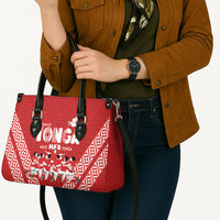 Mate Ma'a Tonga Leather Bag Tongan Sipi Tau Ngatu Inspired Red LT9 - Polynesian Pride