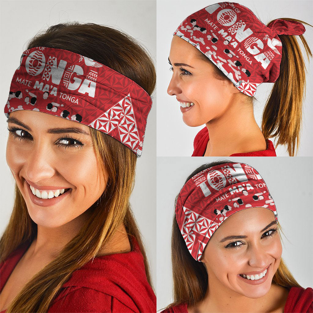 Mate Ma'a Tonga Neck Gaiter Tongan Sipi Tau Ngatu Inspired Red LT9 - Polynesian Pride