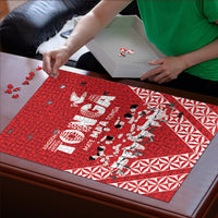 Mate Ma'a Tonga Puzzle Tongan Sipi Tau Ngatu Inspired Red LT9 - Polynesian Pride