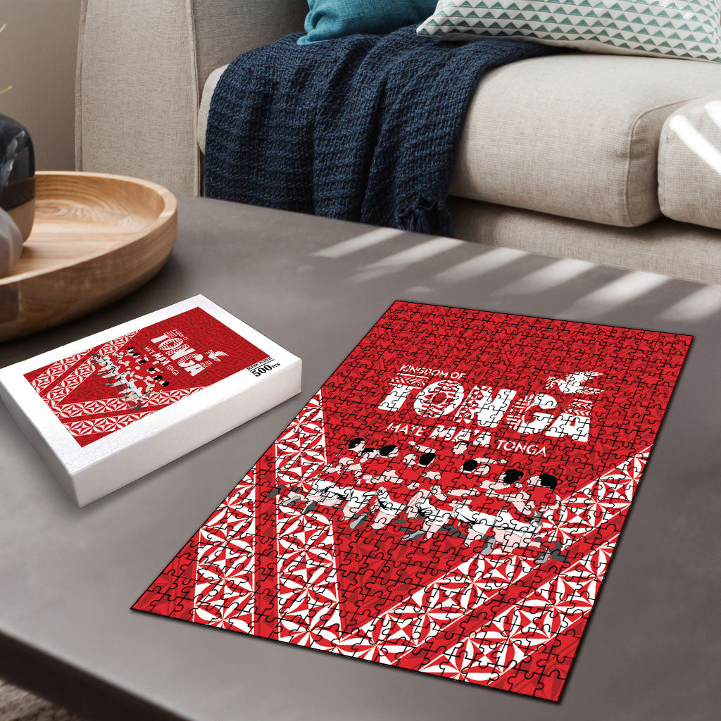 Mate Ma'a Tonga Puzzle Tongan Sipi Tau Ngatu Inspired Red LT9 - Polynesian Pride