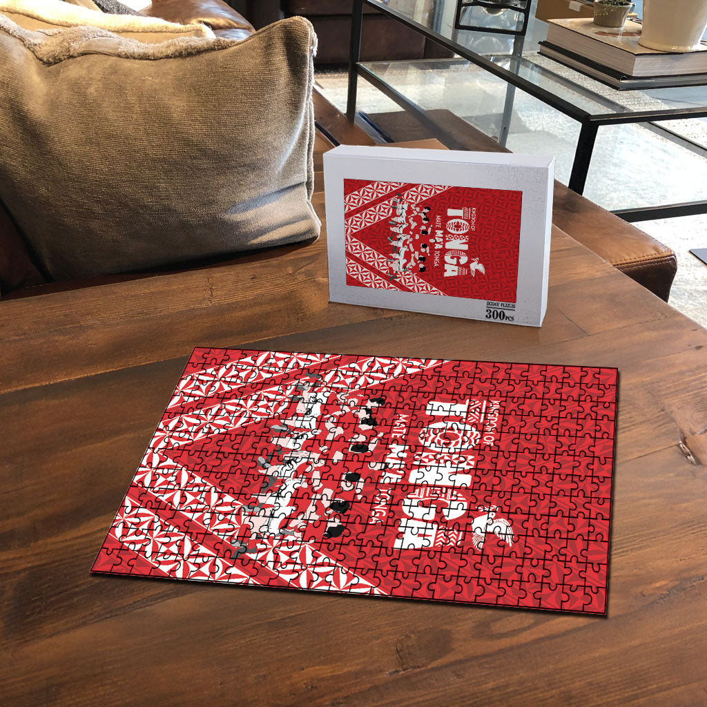 Mate Ma'a Tonga Puzzle Tongan Sipi Tau Ngatu Inspired Red LT9 - Polynesian Pride