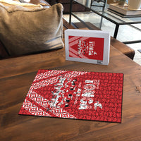 Mate Ma'a Tonga Puzzle Tongan Sipi Tau Ngatu Inspired Red LT9 - Polynesian Pride