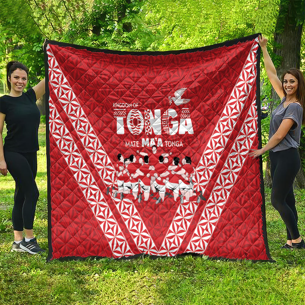 Mate Ma'a Tonga Quilt Tongan Sipi Tau Ngatu Inspired Red LT9 - Polynesian Pride