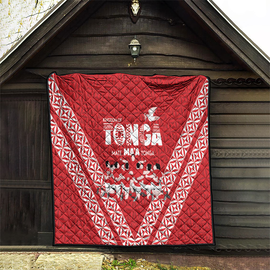Mate Ma'a Tonga Quilt Tongan Sipi Tau Ngatu Inspired Red LT9 - Polynesian Pride