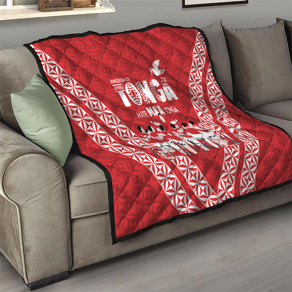 Mate Ma'a Tonga Quilt Tongan Sipi Tau Ngatu Inspired Red LT9 - Polynesian Pride