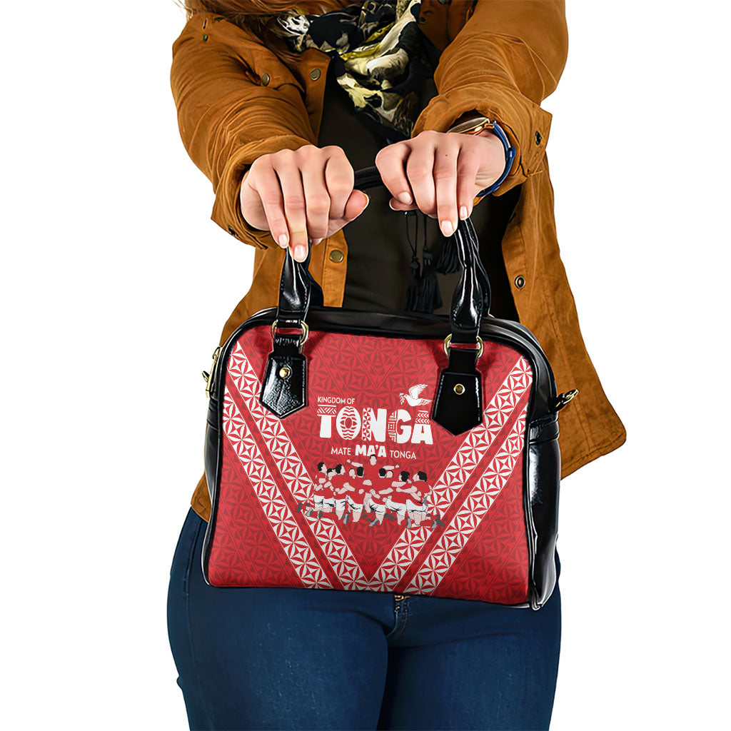 Mate Ma'a Tonga Shoulder Handbag Tongan Sipi Tau Ngatu Inspired Red LT9 One Size Red - Polynesian Pride