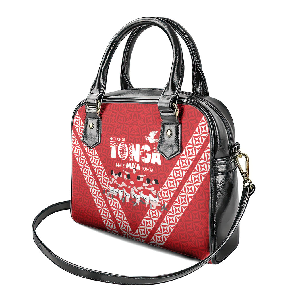 Mate Ma'a Tonga Shoulder Handbag Tongan Sipi Tau Ngatu Inspired Red LT9 - Polynesian Pride