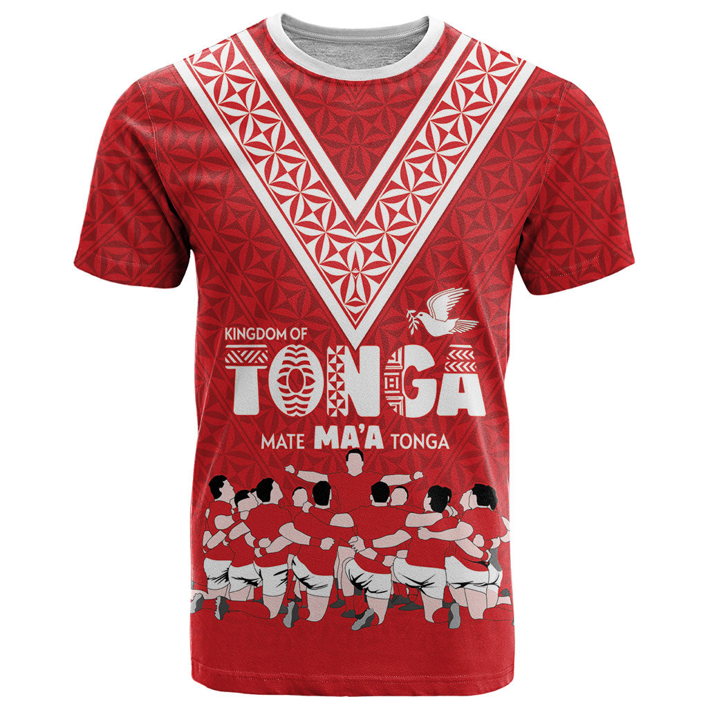 Mate Ma'a Tonga Custom T Shirt Tongan Sipi Tau Ngatu Inspired Red LT9 Red - Polynesian Pride