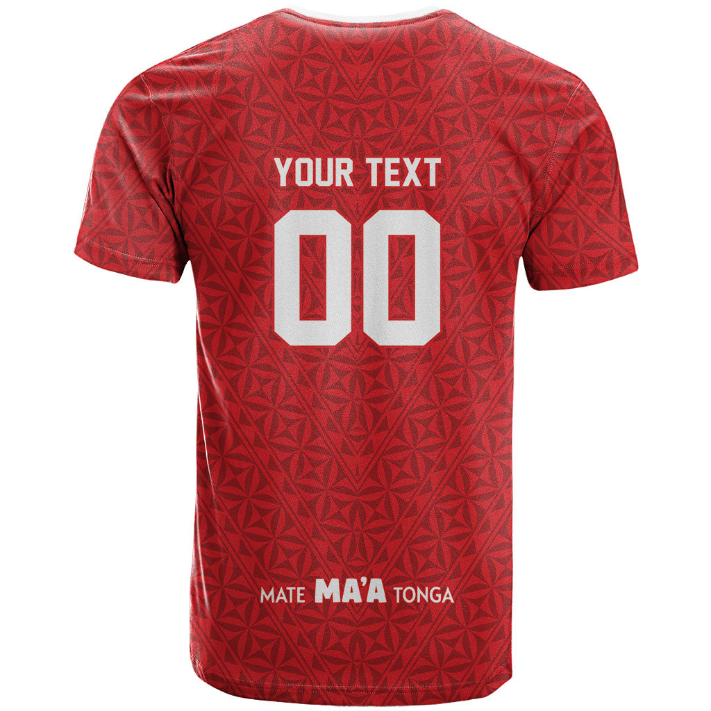 Mate Ma'a Tonga Custom T Shirt Tongan Sipi Tau Ngatu Inspired Red LT9 - Polynesian Pride