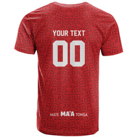 Mate Ma'a Tonga Custom T Shirt Tongan Sipi Tau Ngatu Inspired Red LT9 - Polynesian Pride