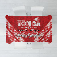 Mate Ma'a Tonga Tablecloth Tongan Sipi Tau Ngatu Inspired Red LT9 Red - Polynesian Pride