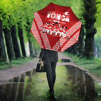 Mate Ma'a Tonga Umbrella Tongan Sipi Tau Ngatu Inspired Red LT9 - Polynesian Pride