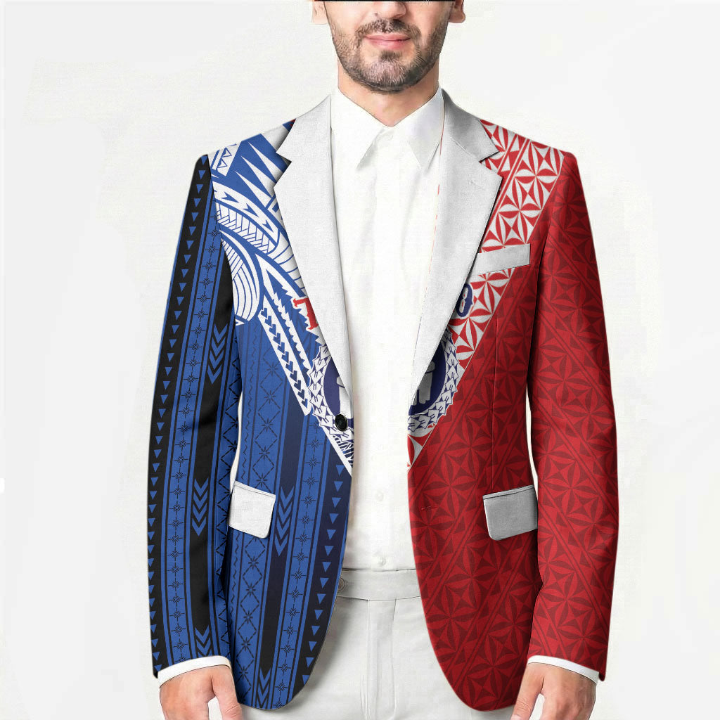 TokoUso Samoa Tonga Personalised Blazer Pacific Brotherhood Tribal Pattern LT9 - Polynesian Pride