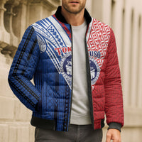 TokoUso Samoa Tonga Personalised Bomber Puffer Jacket Pacific Brotherhood Tribal Pattern LT9 - Polynesian Pride
