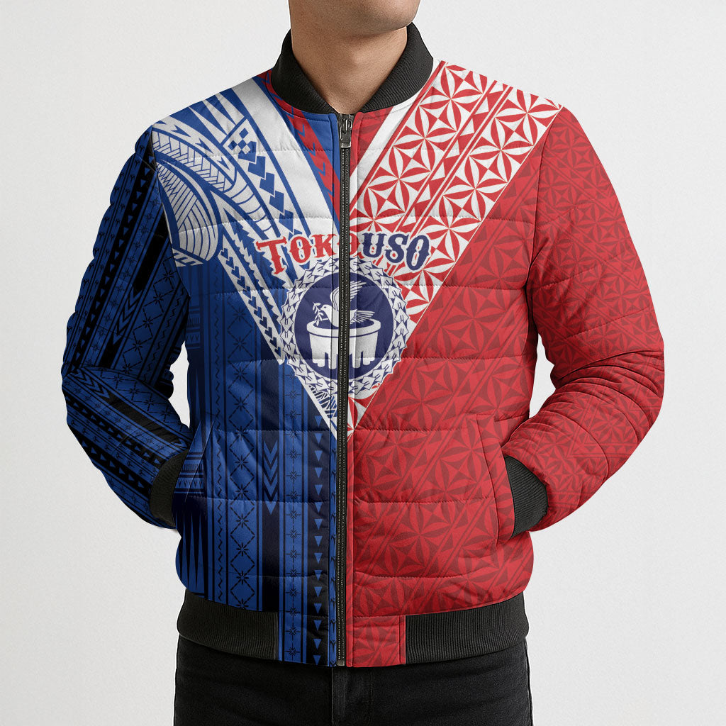 TokoUso Samoa Tonga Personalised Bomber Puffer Jacket Pacific Brotherhood Tribal Pattern LT9 - Polynesian Pride