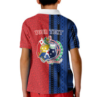 TokoUso Samoa Tonga Personalised Kid Polo Shirt Pacific Brotherhood Tribal Pattern LT9 - Polynesian Pride