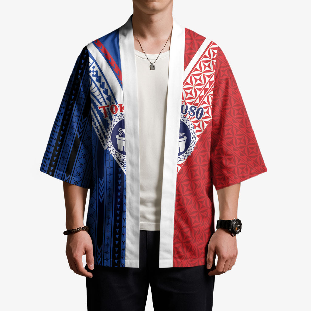 TokoUso Samoa Tonga Personalised Kimono Pacific Brotherhood Tribal Pattern LT9 - Polynesian Pride