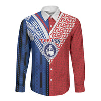 TokoUso Samoa Tonga Personalised Long Sleeve Button Shirt Pacific Brotherhood Tribal Pattern LT9 Unisex Multicolor - Polynesian Pride