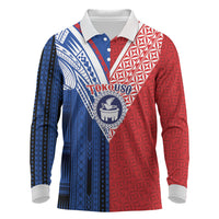 TokoUso Samoa Tonga Personalised Long Sleeve Polo Shirt Pacific Brotherhood Tribal Pattern LT9 Multicolor - Polynesian Pride