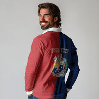 TokoUso Samoa Tonga Personalised Long Sleeve Polo Shirt Pacific Brotherhood Tribal Pattern LT9 - Polynesian Pride