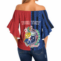 TokoUso Samoa Tonga Personalised Off Shoulder Wrap Waist Top Pacific Brotherhood Tribal Pattern LT9 - Polynesian Pride