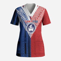 TokoUso Samoa Tonga Personalised Scrub Top Pacific Brotherhood Tribal Pattern LT9 Adult Multicolor - Polynesian Pride