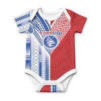 TokoUso American Samoa Tonga Personalised Baby Onesie Pacific Brotherhood Tribal Pattern LT9 Multicolor - Polynesian Pride