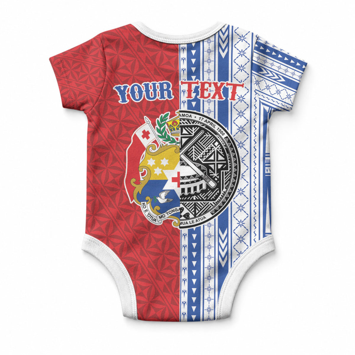 TokoUso American Samoa Tonga Personalised Baby Onesie Pacific Brotherhood Tribal Pattern LT9 - Polynesian Pride