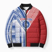 TokoUso American Samoa Tonga Personalised Bomber Puffer Jacket Pacific Brotherhood Tribal Pattern LT9 Unisex Multicolor - Polynesian Pride