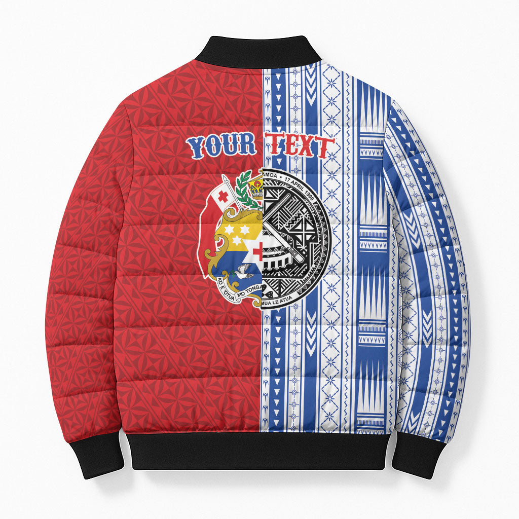 TokoUso American Samoa Tonga Personalised Bomber Puffer Jacket Pacific Brotherhood Tribal Pattern LT9 - Polynesian Pride